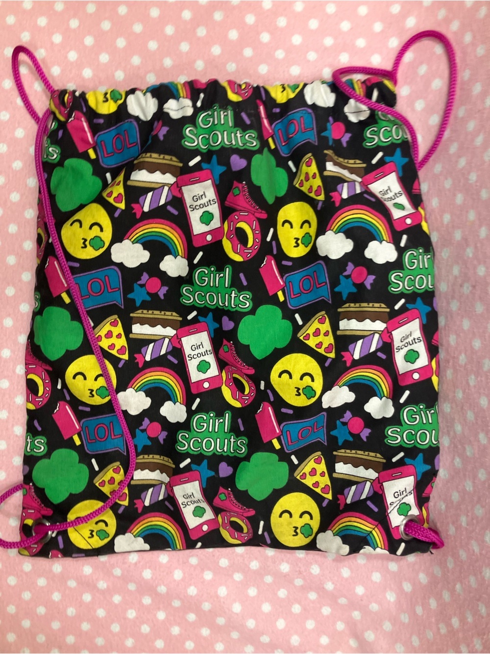 Girl Scouts of America drawstring backpack